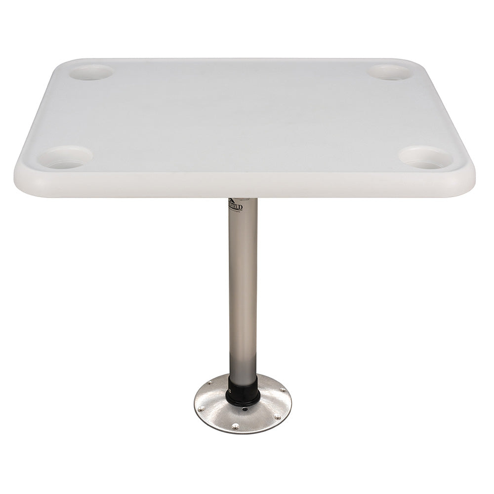 Suncoast Marine and Auto offers Springfield 16" x 28" Rectangle Table Package - White Thread-Lock (1690107)