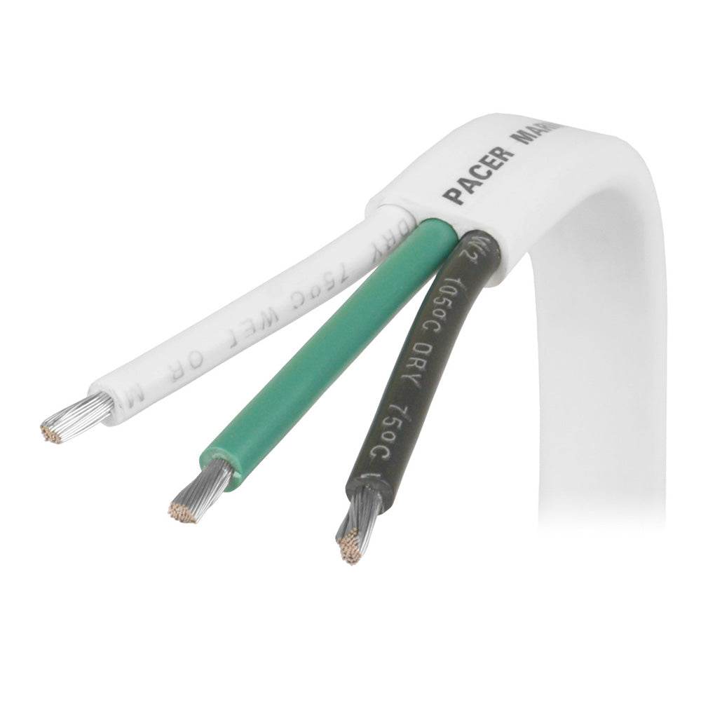 Suncoast Marine and Auto offers Pacer White Triplex Cable - 14/3 AWG - Black/Green/White - Sold by the Foot [W14/3-FT]