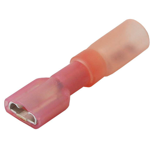 Suncoast Marine and Auto offers Pacer 22-18 AWG Heat Shrink Female Disconnect - 100 Pack [TDE18-250FI-100]