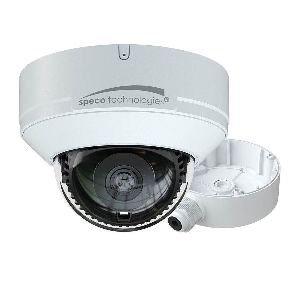 Suncoast Marine and Auto offers Speco 4MP H.265 AI IP Dome Camera w/IR - 2.8mm Fixed Lens Junction Box [O4D9]