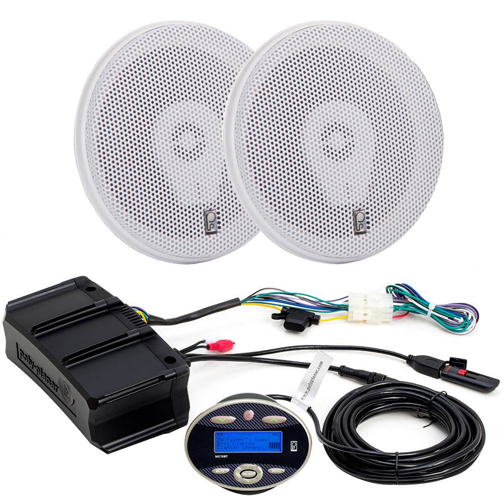 Suncoast Marine and Auto offers Poly-Planar Amplifier Package w/ME70BT MA-8505W Speakers [ME70BTW8505W]