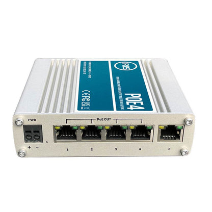 Suncoast Marine and Auto offers Iris Four Channel Uplink Power Over Ethernet Switch - IEEE802.3af 3at Compliant - 9-30VDC Input - 48VDC Output [POE4V2]