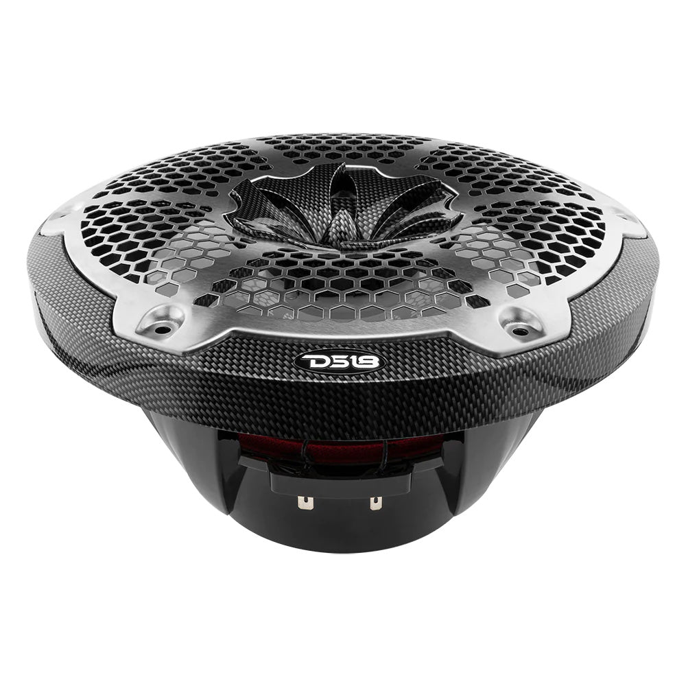 Suncoast Marine and Auto offers DS18 HYDRO 10" 2-Way Speakers w/Bullet Tweeter Integrated RGB LED Lights - Carbon Fiber [CF-10M]