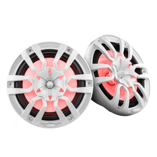 Suncoast Marine and Auto offers DS18 HYDRO 10" 2-Way Marine Speakers w/Bullet Tweeters Integrated RGB LED Lights - White [NXL-10/WH]