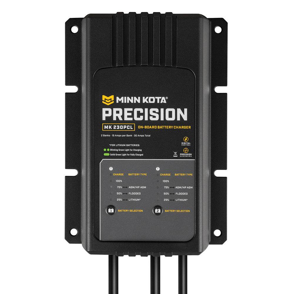 Suncoast Marine and Auto offers Minn Kota On-Board Precision Charger MK-230 PCL 2 Bank x 15 AMP LI Optimized Charger [1832304]