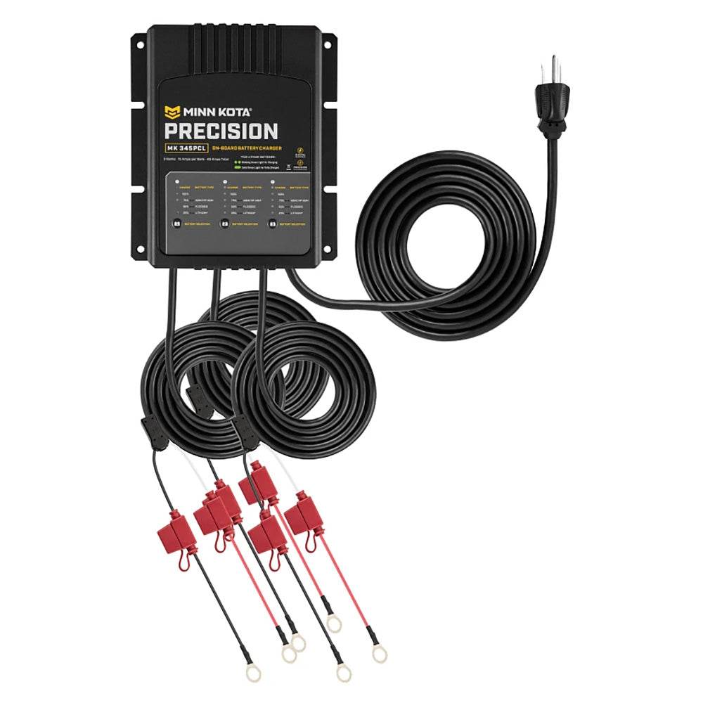 Suncoast Marine and Auto offers Minn Kota On-Board Precision Charger MK-345 PCL 3 Bank x 15 AMP LI Optimized Charger [1833454]