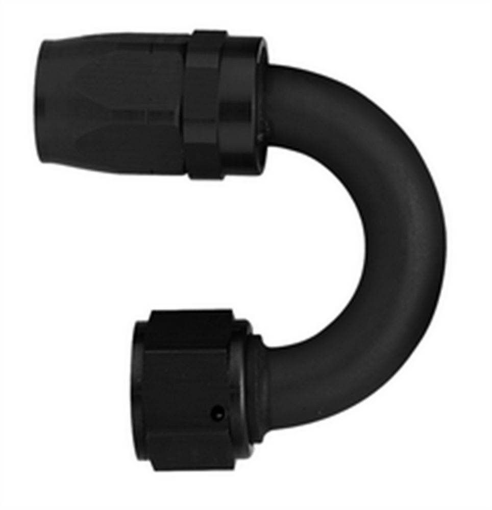 #6 180 Deg Hose End Black (AERFCM4462) - Suncoast Marine & Auto Supply 