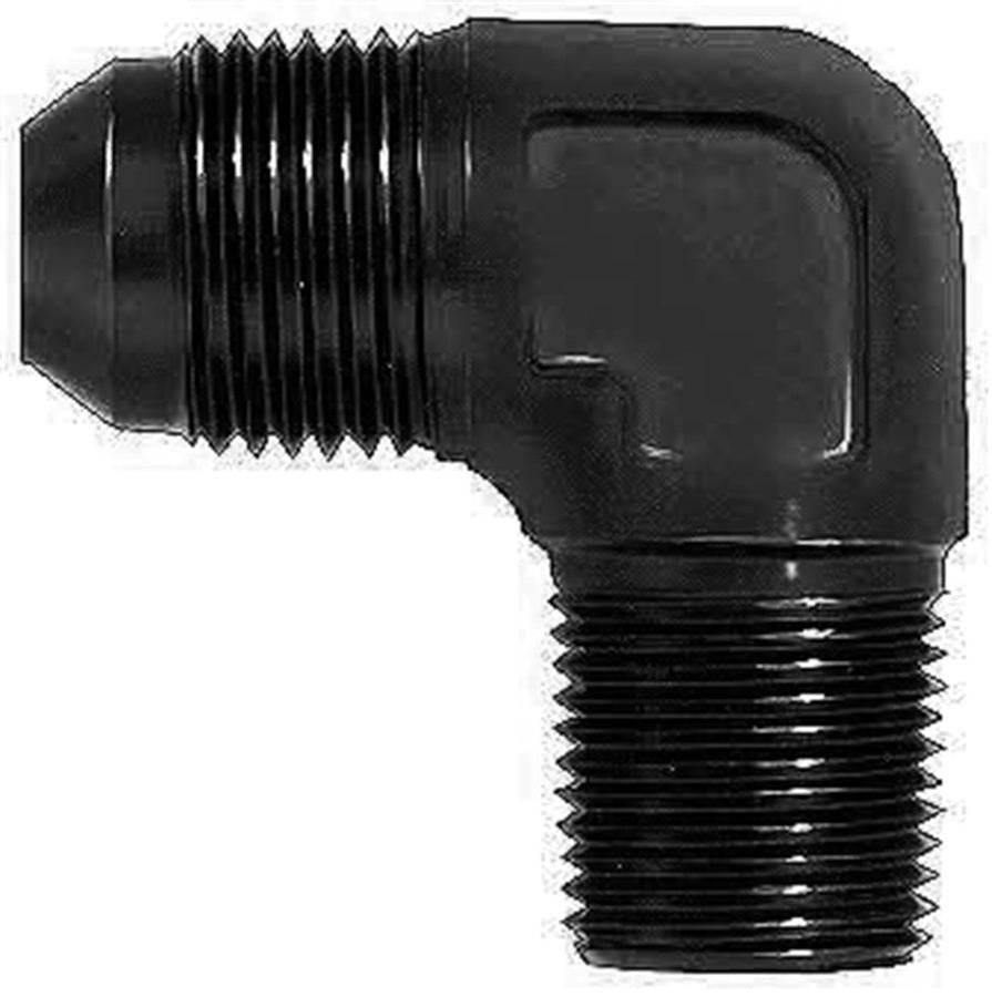 90 Deg Alum #8 Flare 1/4 in Black (AERFCM5036) - Suncoast Marine & Auto Supply 