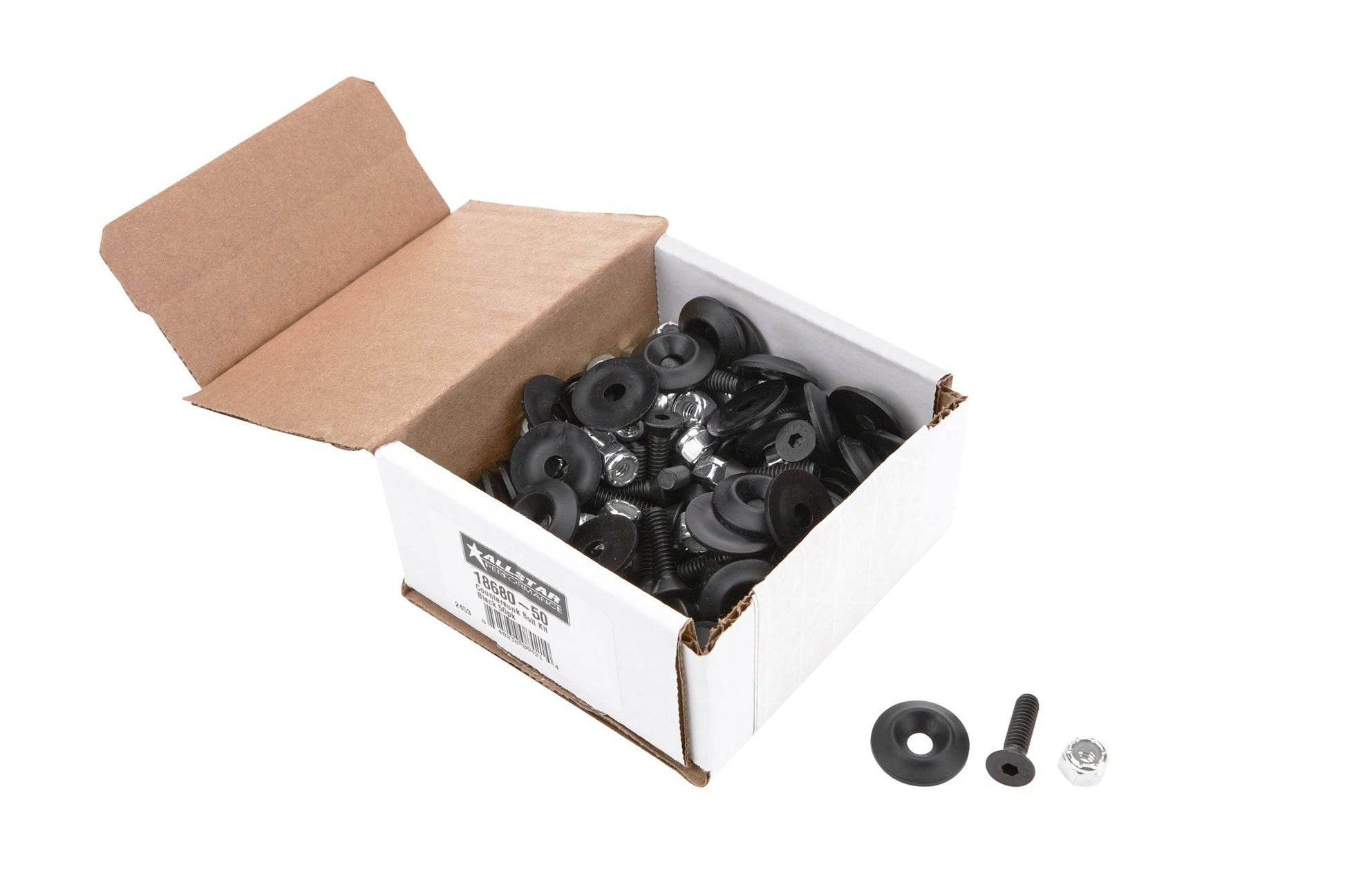 Suncoast Marine and Auto offers Countersunk Bolt Kit Black 50pk (ALL18680-50)