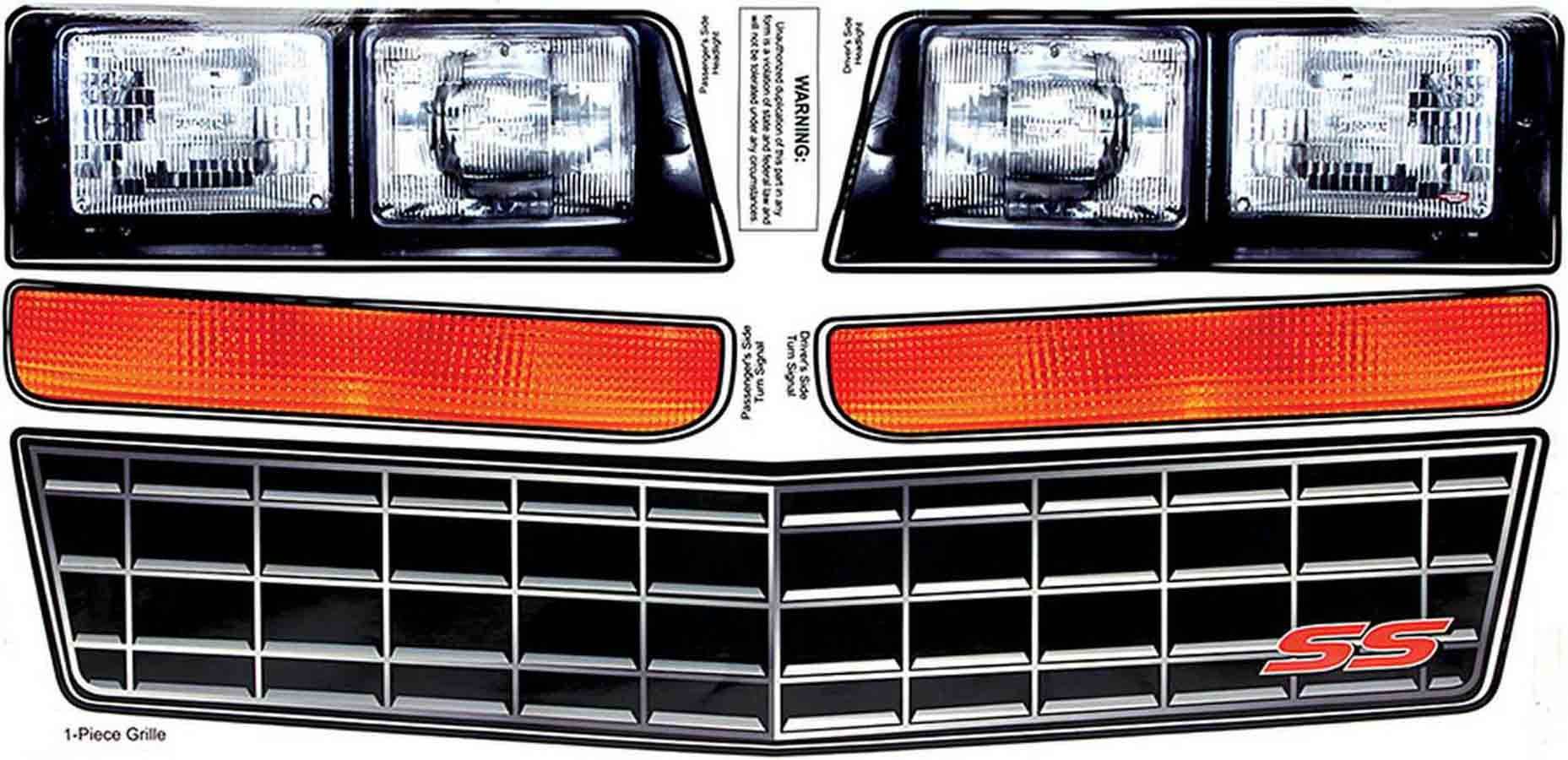 Suncoast Marine and Auto offers M/C SS Nose Decal Kit Stock Grille 1983-88 (ALL23014)