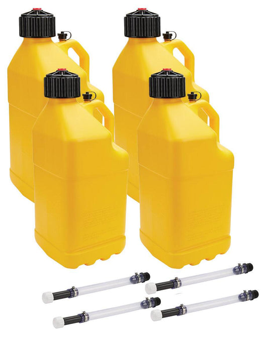 Suncoast Marine and Auto offers Utility Jug 5 Gal w/ Filler Hose Yellow 4pk (ALL40123-4)