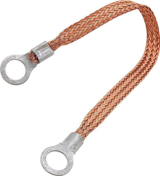 Suncoast Marine and Auto offers Copper Ground Strap 12in w/ 1/4in Ring Terminals (ALL76328-12)