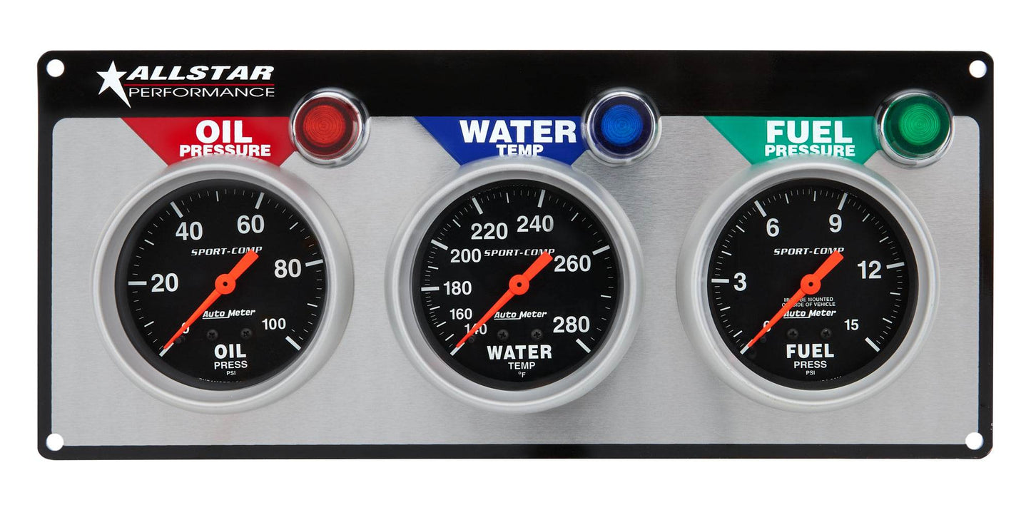 Suncoast Marine and Auto offers 3 Gauge Panel A/M OP/WT/FP Sport-Comp (ALL80113)