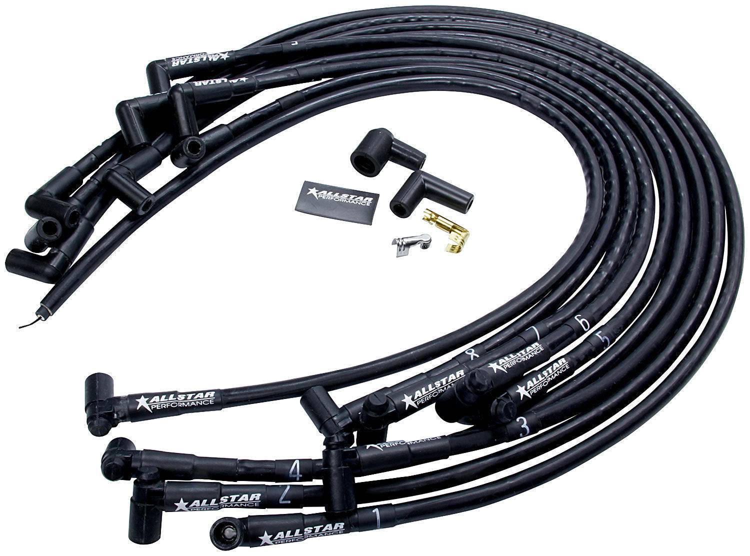 Suncoast Marine and Auto offers Spark Plug Race Wire Set Under Header w/ Sleeve (ALL81370)