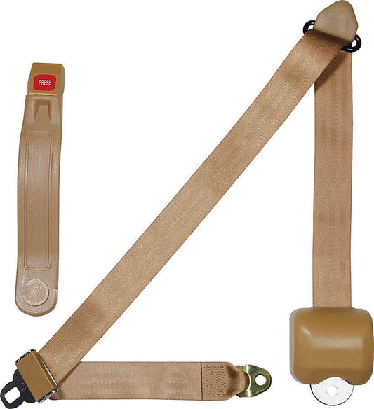 Suncoast Marine and Auto offers Seat Belt Retractable 3pt Tan (ALL98118)