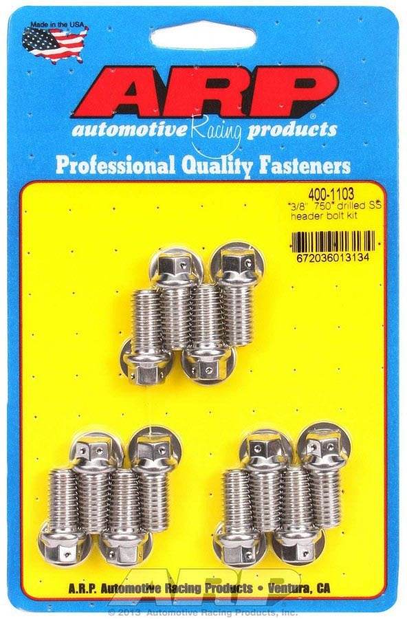 Suncoast Marine and Auto offers S/S Header Bolt Kit - 3/8 x .750 UHL (12) (400-1103)