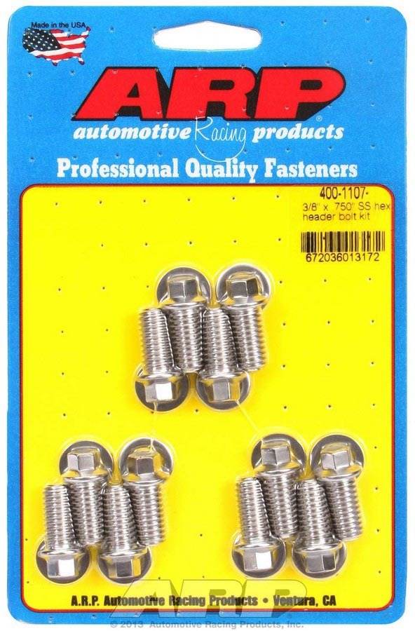 Suncoast Marine and Auto offers S/S Header Bolt Kit - 3/8 x .750 UHL (12) (400-1107)