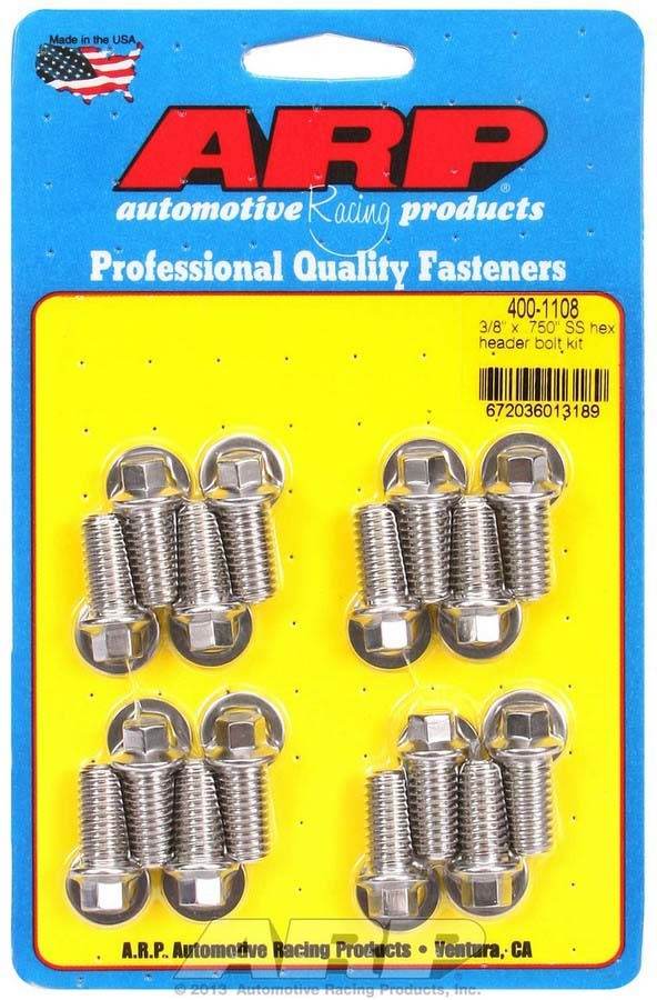 Suncoast Marine and Auto offers S/S Header Bolt Kit - 3/8 x .750 UHL (16) (400-1108)