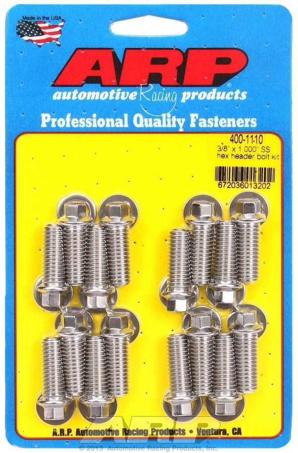 Suncoast Marine and Auto offers S/S Header Bolt Kit - 3/8 x 1.00 UHL (16) (400-1110)