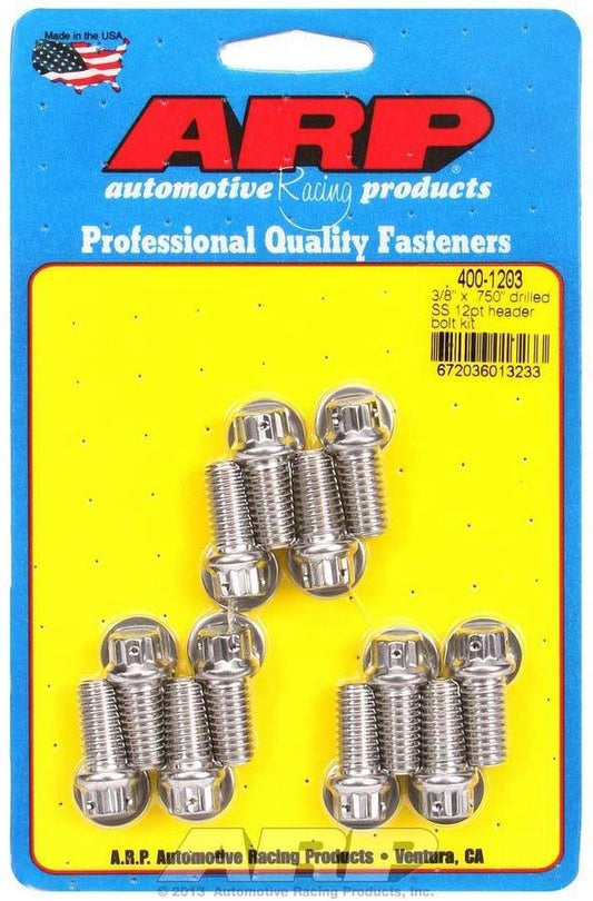 Suncoast Marine and Auto offers S/S Header Bolt Kit - 3/8 x .750 UHL (12) (400-1203)