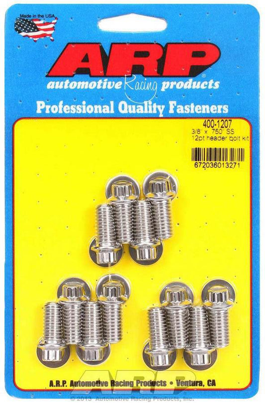 Suncoast Marine and Auto offers S/S Header Bolt Kit - 3/8 x .750 UHL (12) (400-1207)