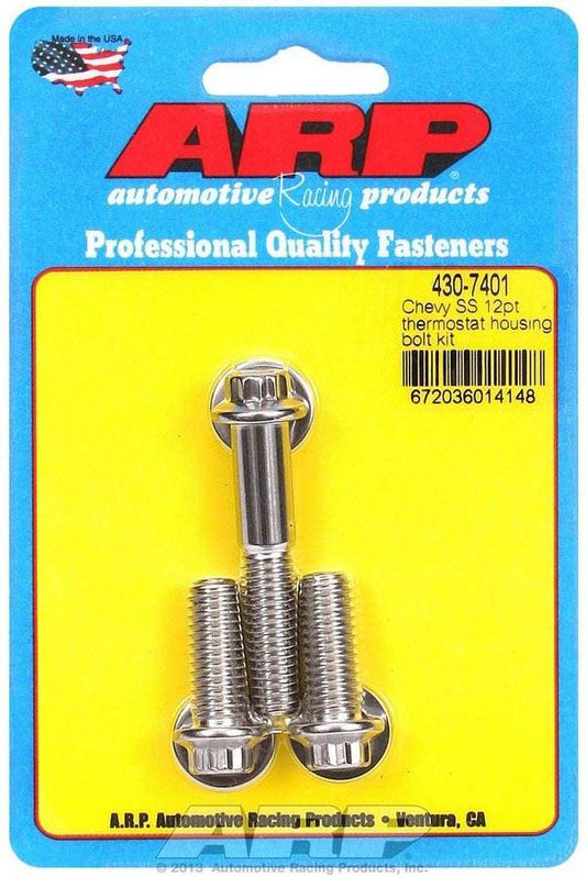 Suncoast Marine and Auto offers Chevy S/S Thermostat Housing Bolt Kit 12pt. (430-7401)