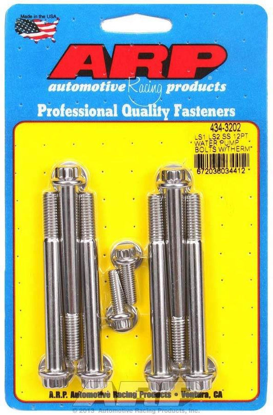 Suncoast Marine and Auto offers S/S W/P & Thermostat Hsg Bolt Kit - 12pt. LS1/LS2 (434-3202)