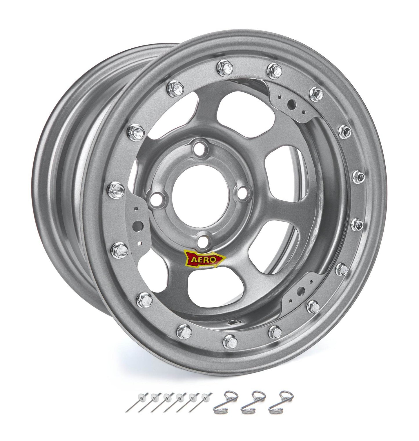 Suncoast Marine and Auto offers 13x8 2in. 4.50 Silver Beadlock Wheel (33-084520S)