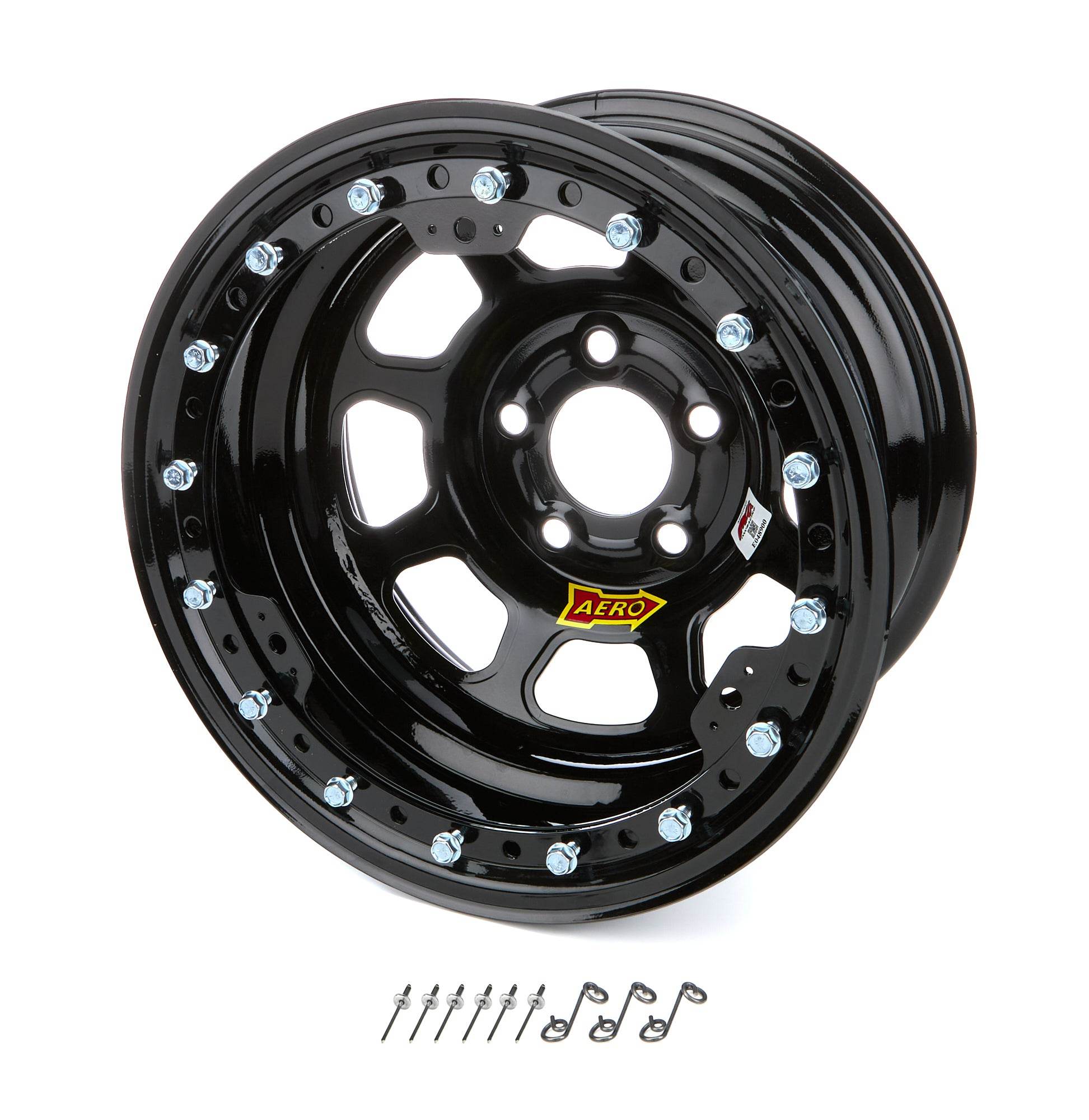 Suncoast Marine and Auto offers Wheel 15x8 1in B/S Black w/ Black Ring (53-185010B)