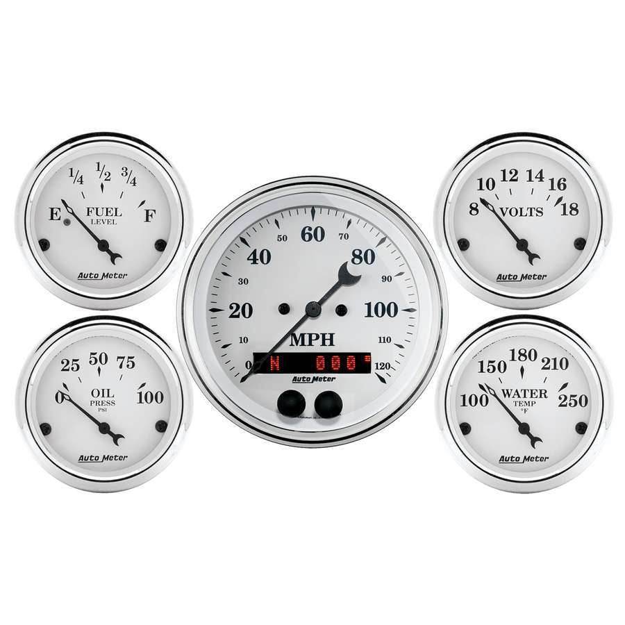 Suncoast Marine and Auto offers Old Tyme White Gauge Kit w/GPS Speedo (1650)