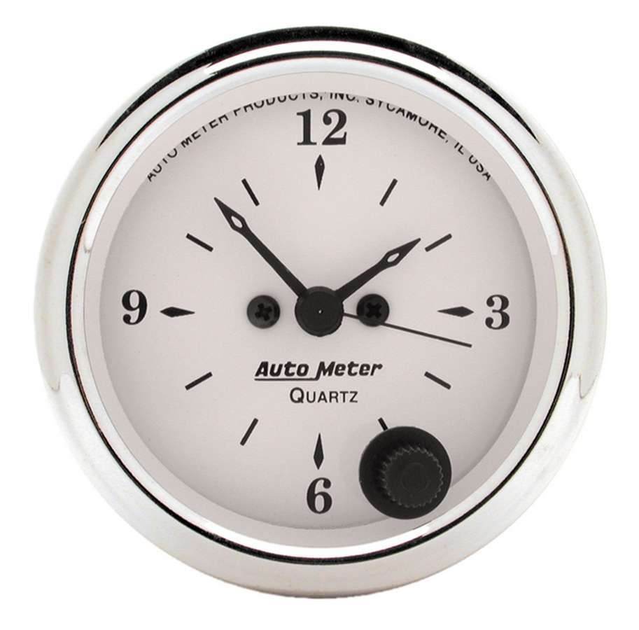 Suncoast Marine and Auto offers Old Tyme White 2 1/16in Quartz Clock (1686)