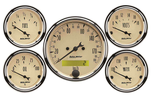 Suncoast Marine and Auto offers A/B 5pc. Gauge Kit w/ Elec. Speedo - Metric (1809-M)