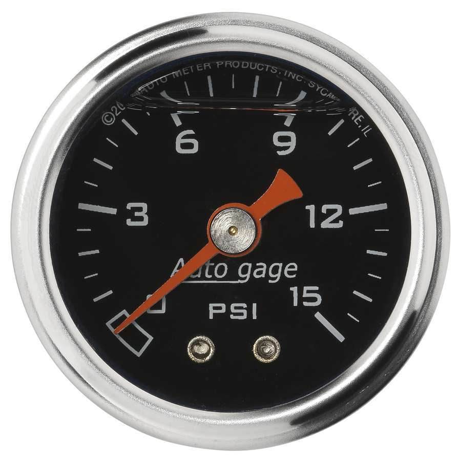 Suncoast Marine and Auto offers 1-1/2in Pressure Gauge - 0-15psi - Black Face (2172)