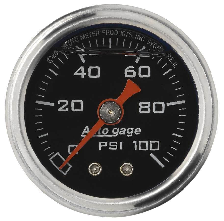 Suncoast Marine and Auto offers 1-1/2in Pressure Gauge - 0-100psi - Black Face (2174)