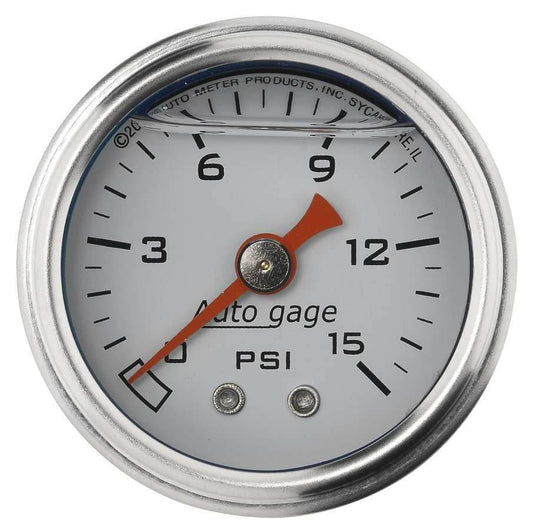 Suncoast Marine and Auto offers 1-1/2in Pressure Gauge 0-15psi- White (2175)