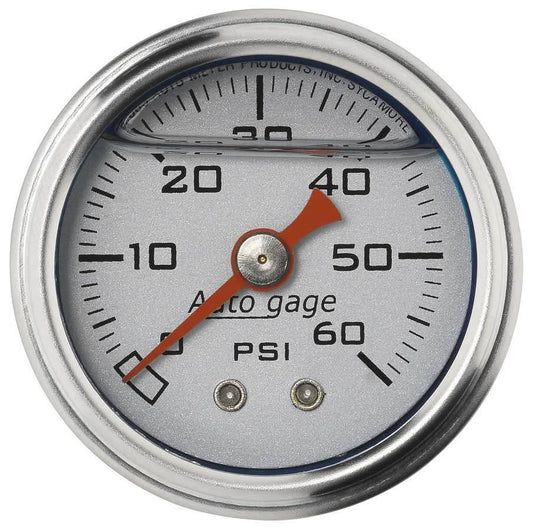 Suncoast Marine and Auto offers 1-1/2in Pressure Gauge - 0-60psi - Silver Face (2179)