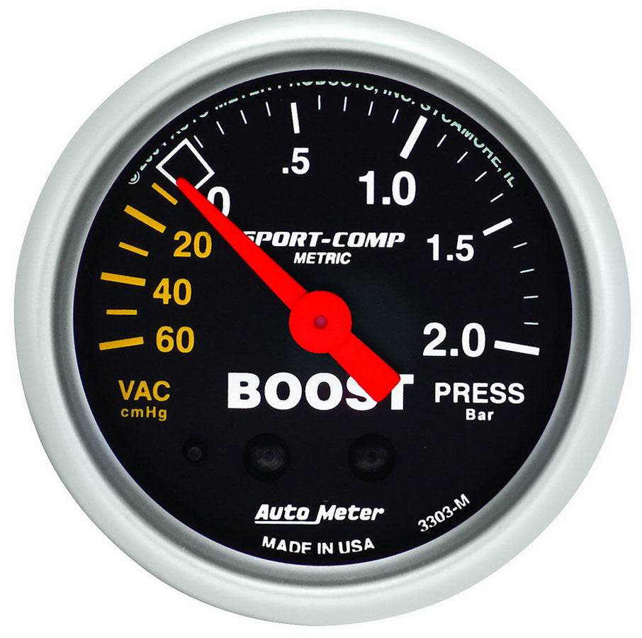 Suncoast Marine and Auto offers 2-1/16in S/C Boost/Vacuum Gauge (3303-M)