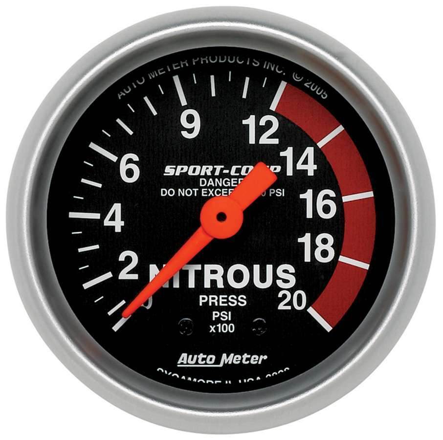 Suncoast Marine and Auto offers 2-1/16in Sport Comp NOS Pressure Gauge (3328)