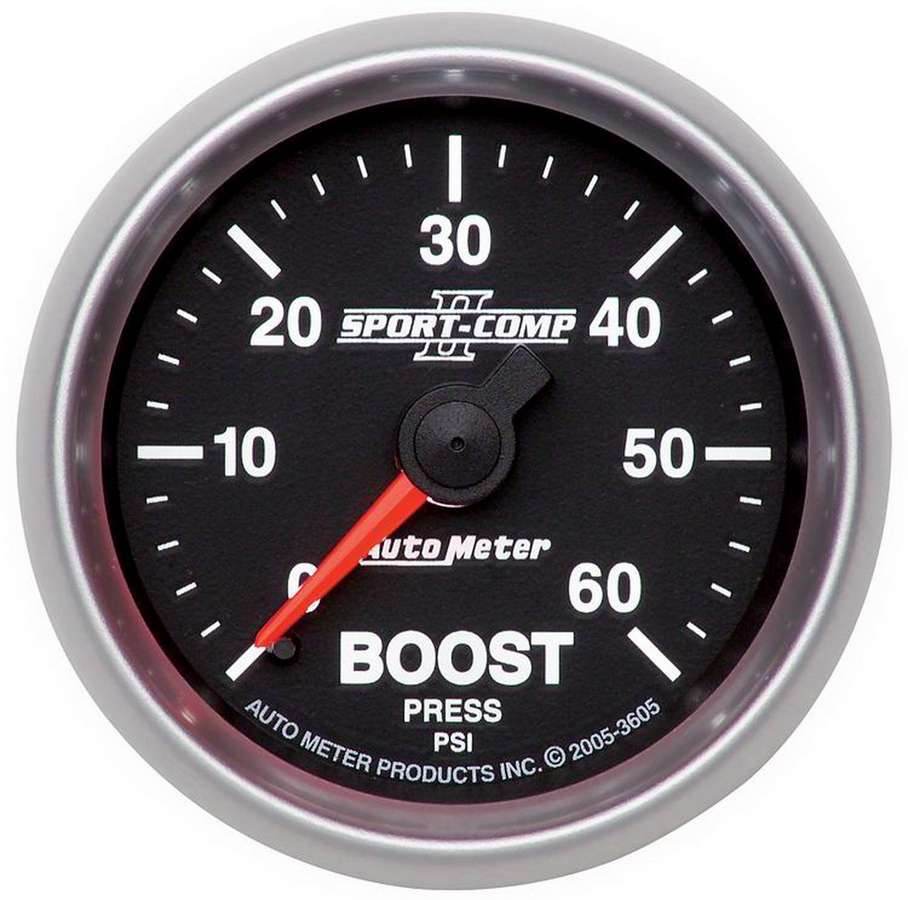 Suncoast Marine and Auto offers 2-1/16in S/C II Boost Gauge 0-60psi (3605)