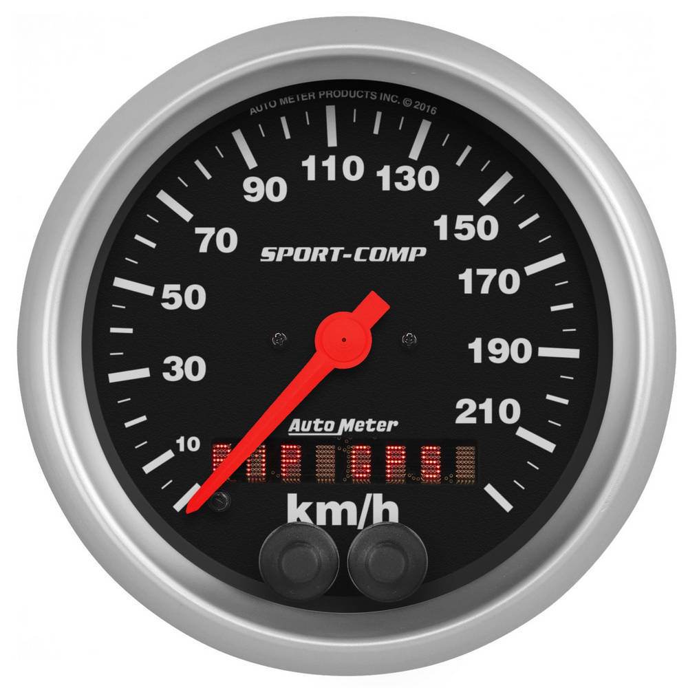 Suncoast Marine and Auto offers Speedometer 3-3/8in 225KM/H Sport-Comp (3982-M)