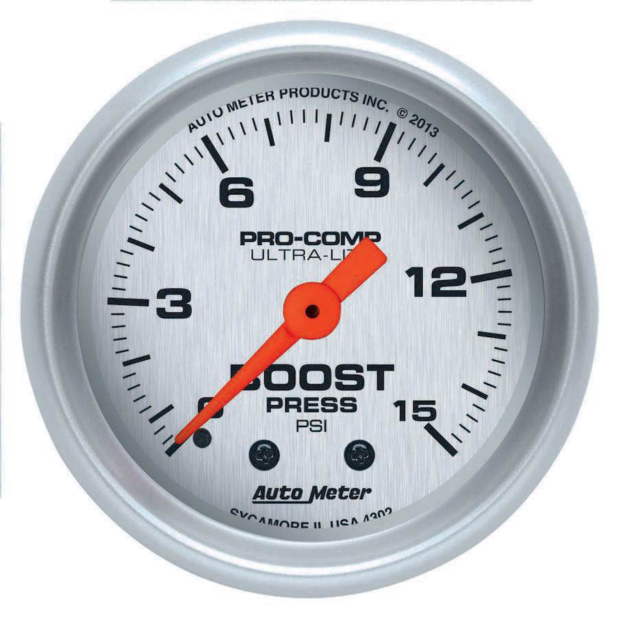 Suncoast Marine and Auto offers 2-1/16 U/L Boost Gauge 0-15psi (4302)