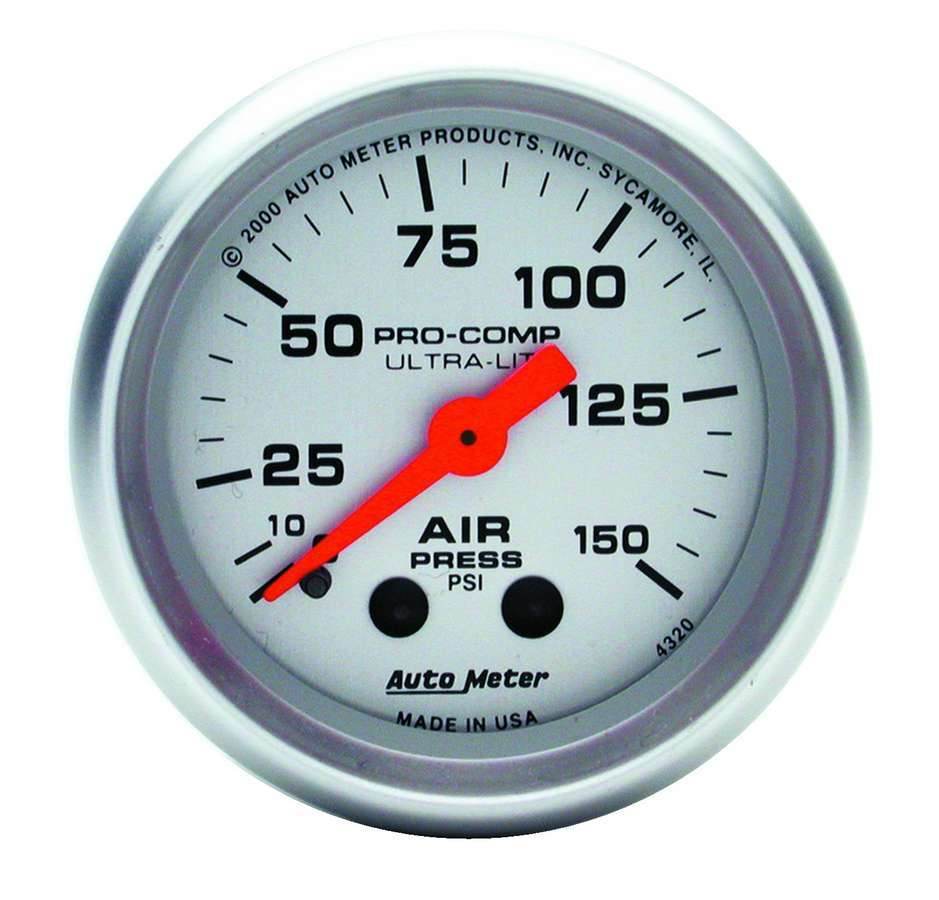 Suncoast Marine and Auto offers 2-1/16in U/L Air Press. Gauge 0-150psi (4320)