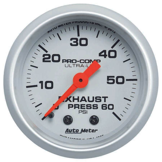 Suncoast Marine and Auto offers Exhaust Pressure Gauge 0-60psi Ultra-Lite (4325)