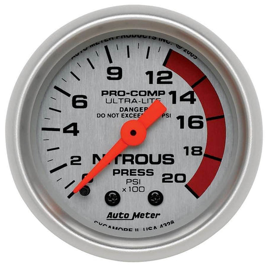 Suncoast Marine and Auto offers 2-1/16in U/L NOS Pressure Gauge 0-2000psi (4328)