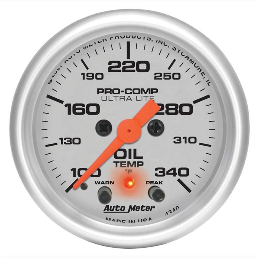 Suncoast Marine and Auto offers 2-1/16in U/L Oil Temp Gauge w/Peak & Warning (4340)