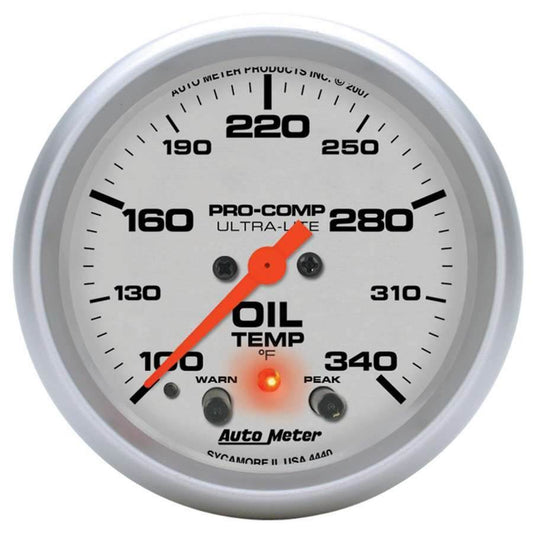 Suncoast Marine and Auto offers 2-5/8in U/L Oil Temp Gauge w/Peak & Warning (4440)