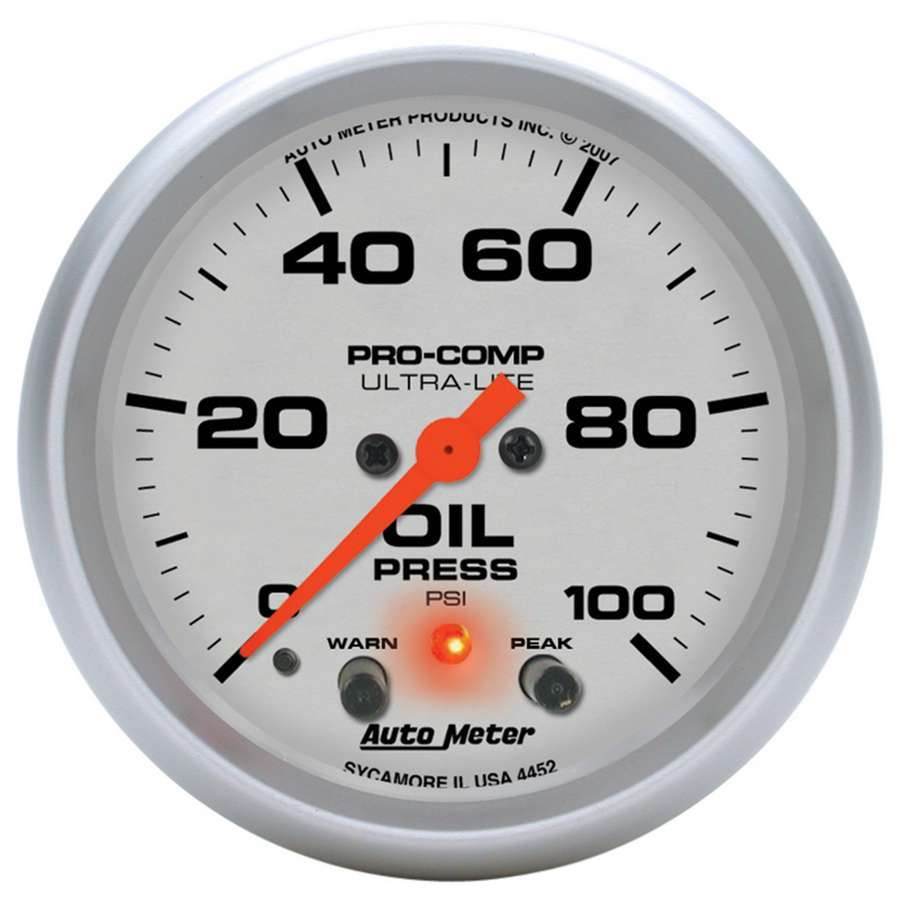 Suncoast Marine and Auto offers 2-5/8in U/L Oil Pressure Gauge w/Peak & Warning (4452)