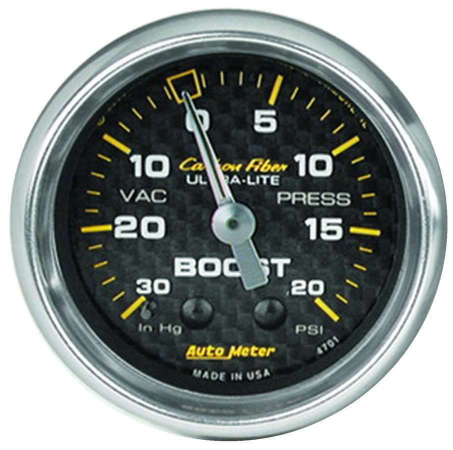 Suncoast Marine and Auto offers 2-1/16in C/F Boost Gauge 30in HG/20psi (4701)