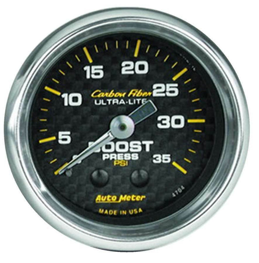 Suncoast Marine and Auto offers 2-1/16in C/F Boost Gauge 35psi (4704)