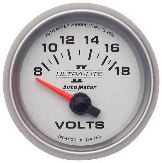 Suncoast Marine and Auto offers 2-1/16in U/L II Voltmeter 8-18 Short Swp (4992)